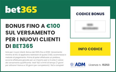 codice bonus bet365